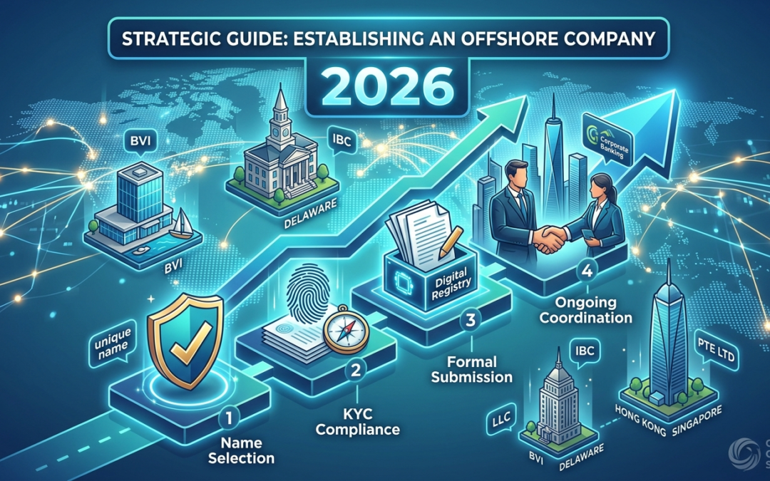 Establish your offshore company in 2026 with our 4-step guide. Learn to choose the right jurisdiction, fulfill KYC, and select the best corporate structure.